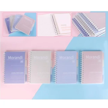 SPIRÁLFÜZET WEIBO WB-95567-3 MORANDI SZÍNREGISZTERES 110LAPOS A/5