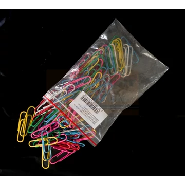 GÉMKAPOCS SIMÍTÓZÁRAS TASAKBAN SZÍNES 33MM 100DB-OS