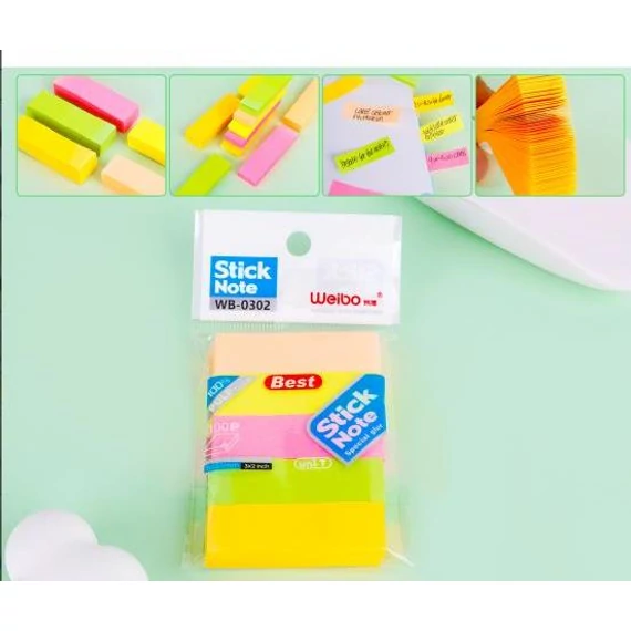 JELÖLŐCÍMKE WEIBO WB-301 NEON 5X100LAPOS